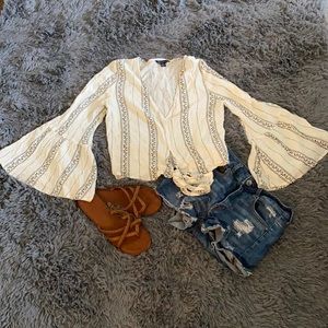 Boho American Eagle blouse